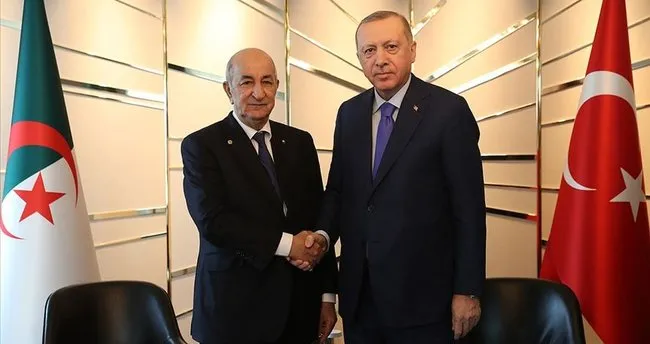 Başkan Erdoğan Cezayir Cumhurbaşkanı Tebbun ile görüştü
