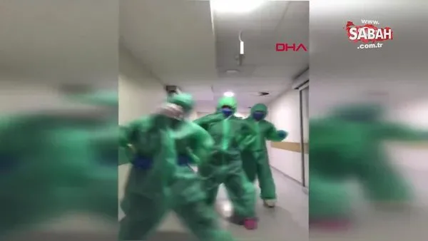 Malatya'da sağlık çalışanlarının corona virüsü dansı sosyal medyada olay oldu | Video