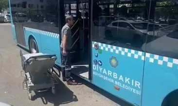 Otobüste fenalaşan yolcuyu hastaneye yetiştirdi #diyarbakir