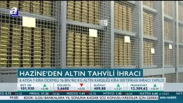 Hazine'den altın tahvili ihracı