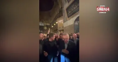 Ayasofya Camii’nde Akşam Namazı! Başkan Erdoğan fethin sembolünde eda etti | Video
