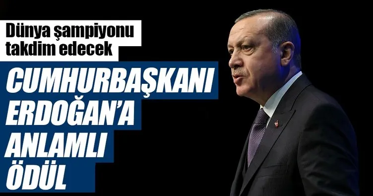 Dünya Boks Konseyi’nden Tayyip Erdoğan'a barış ödülü