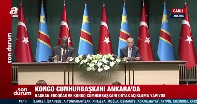 Başkan Erdoğan ve Kongo Cumhurbaşkanı Felix Tshisekedi’den ortak açıklama | Video