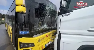 Sancaktepe’de ters yöne giren TIR İETT otobüsüyle kafa kafaya çarpıştı | Video