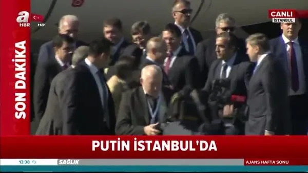 Rusya Devlet Başkanı Vladimir Putin, 4'lü Suriye zirvesi için İstanbul'a geldi