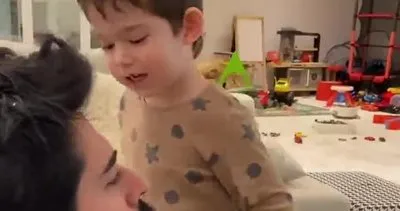 Burak Özçivit ve oğlu Karan’ın sevimli halleri kamerada! | Video