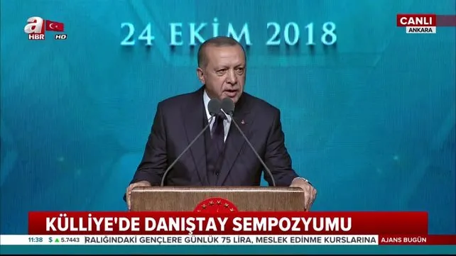 Cumhurbaşkanı Erdoğan, Danıştay Sempozyumu'nda önemli açıklamalarda bulundu