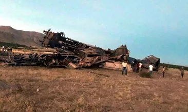 Yük treni raydan çıktı