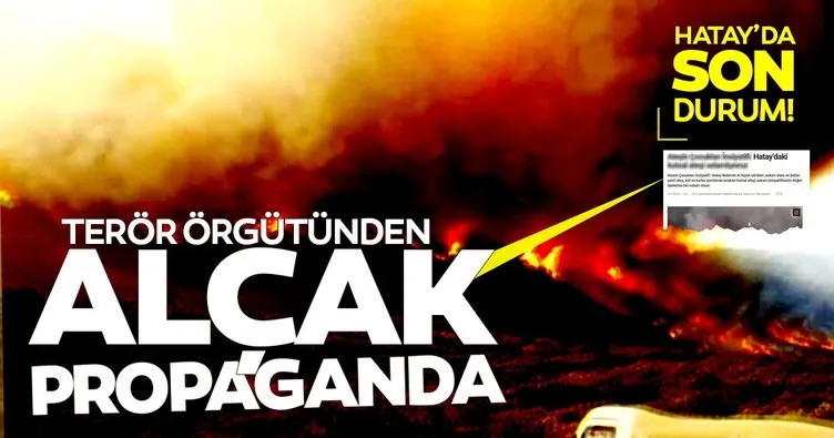 Hatay’daki yangından son dakika haberi: PKK’nın alçak propagandası! Hatay yangınında son durum ne?
