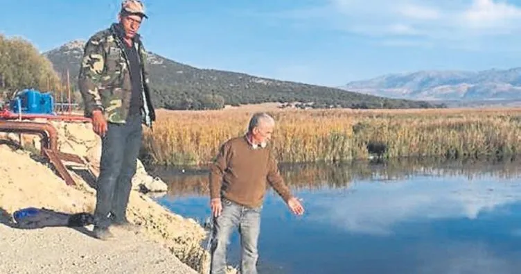 Eğirdir Gölü’nü borular kuruttu