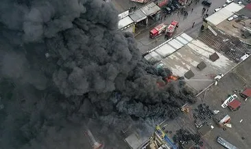 Bursa'da otomotiv yağ bayisinde yangın #bursa