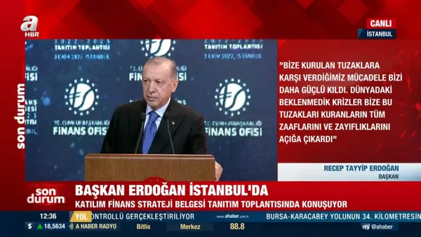 Son dakika: Başkan Erdoğan’dan Katılım Finans Strateji Belgesi toplantısında önemli açıklamalar