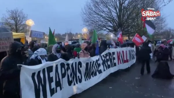 İngiltere ve İskoçya’da Filistin destekçilerinden F-35 parçaları üreten firmaların önünde protesto