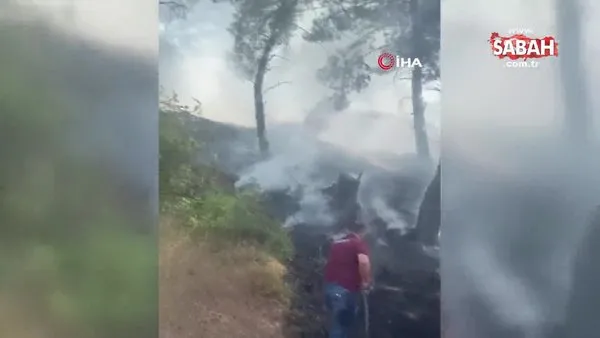 Manavgat’ta 30 dakika arayla iki ayrı noktada çıkan orman yangınları söndürüldü | Video