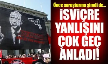 İsviçre’den Erdoğan’ı hedef gösteren skandal pankarta kınama!