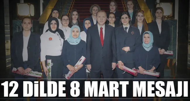 12 dilde 8 Mart mesajı