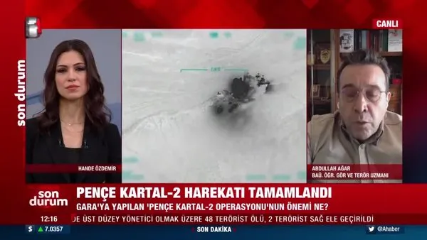 Abdullah Ağar, Pençe Kartal-2 Operasyonunu A Haber'de değerlendirdi | Video