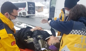 Takım otobüsü kaza yaptı