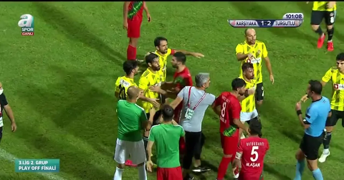 Karsiyaka Turgutluspor Macinda Gergin Anlar Videosunu Izle Sabah Tv