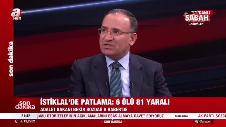 SON DAKİKA | Bakan Bozdağ'dan İstiklal'deki saldırıya ilişkin önemli bilgi: Bir kadın 40 dakika bankta oturmuş | Video