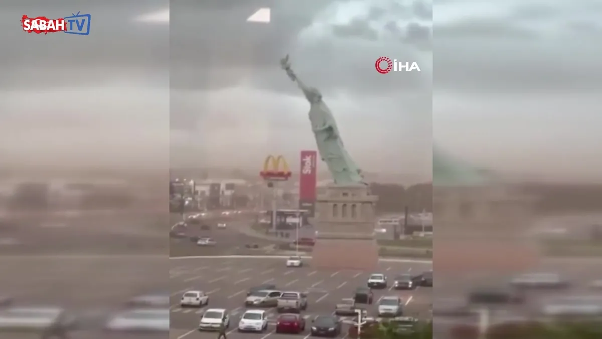 Brezilya’da şiddetli fırtına, Özgürlük Heykeli replikasını böyle devirdi | Video videosunu izle Brezilya’da şiddetli fırtına, Özgürlük Heykeli replikasını böyle devirdi | Video videosunu izle
