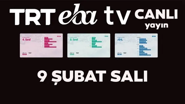 TRT EBA TV izle! (9 Şubat Salı) Ortaokul, İlkokul, Lise (YARIYIL TATİLİ) ders tekrarları... EBA TV ders programı | Video