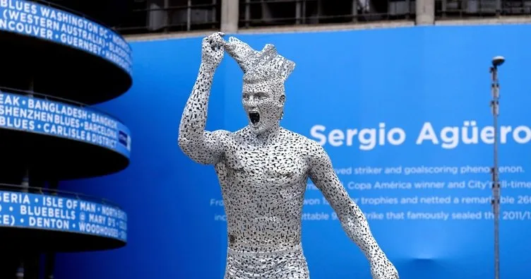Manchester City, Agüero’nun heykelini dikti