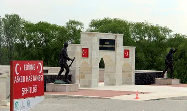 Edirne şehitliğindeki masalar çalındı
