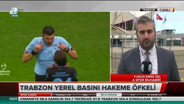 Trabzon'da yerel basın Trabzonspor:1 - Galatasaray:3  karşılaşmasının hakemine tepkili!