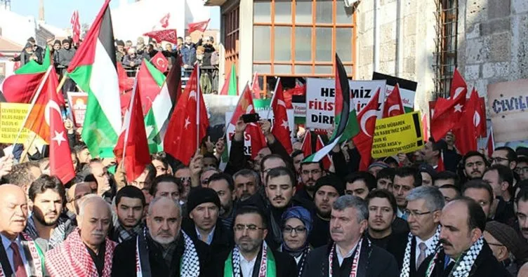 Konya’da ’Kudüs’ protestosu