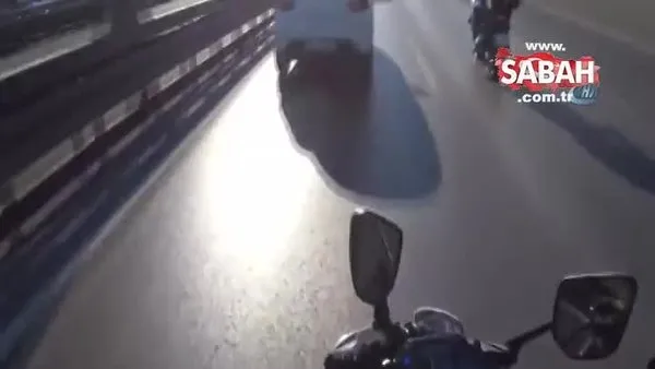 İstanbul E-5 Karayolu’ndaki feci motosiklet kazası kamerada