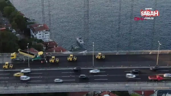 Fatih Sultan Mehmet Köprüsü'ndeki asfaltlama çalışmaları sona erdi.