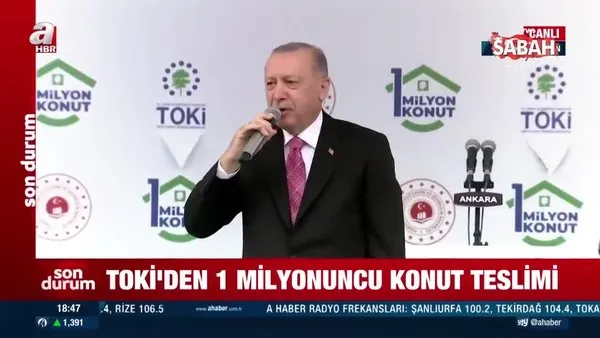 Son dakika: Başkan Erdoğan TOKİ'nin töreninde müjdeyi verdi! 2023'e kadar milletimizin hizmetine sunacağız | Video