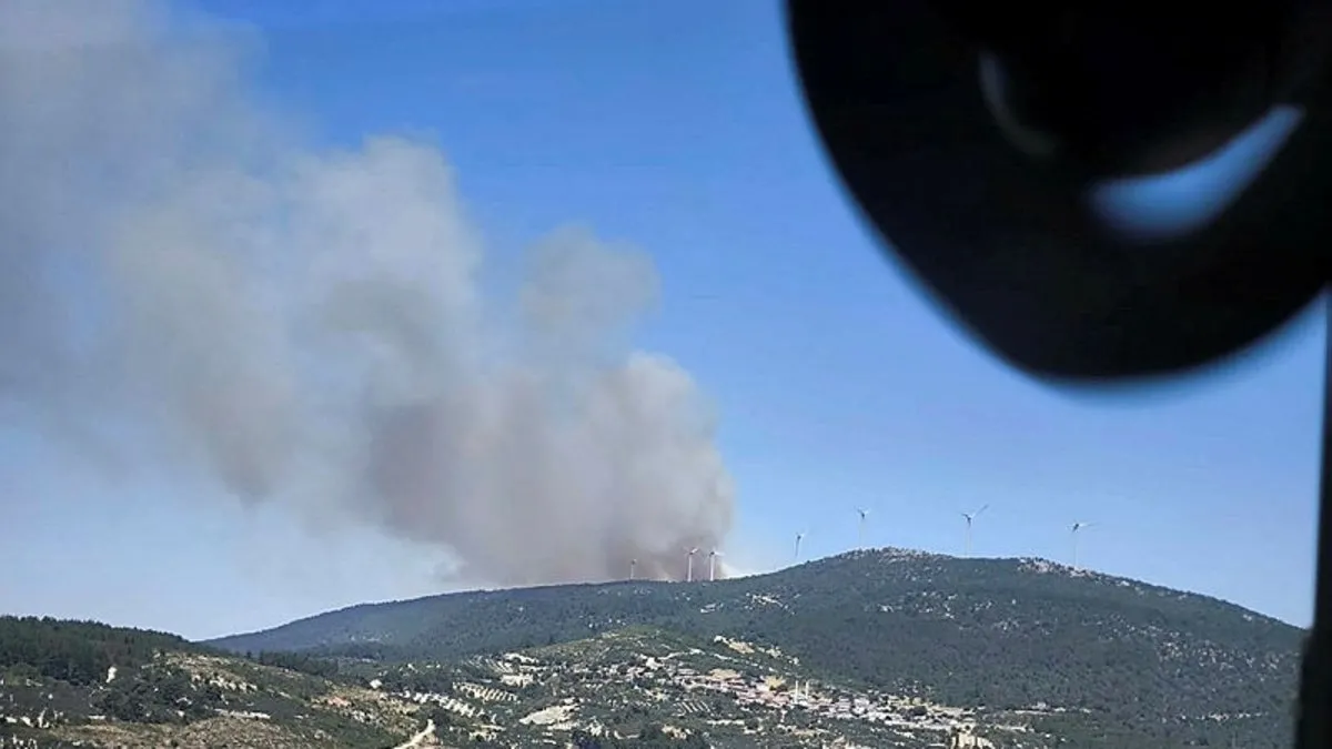 Soma'da orman yangını çıktı!