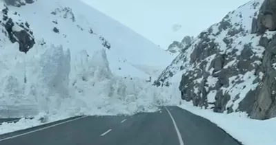 Hakkari-Van karayoluna çığ düştü