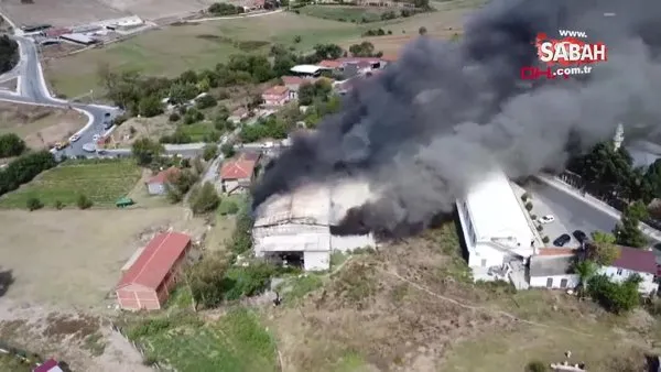 Çatalca'da fabrika yangını! İşte ilk görüntüler | Video