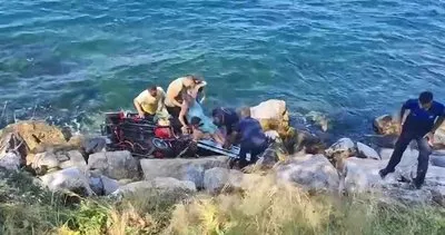 Elektrikli bisiklet denize uçtu: 3 kadın yaralandı #kocaeli