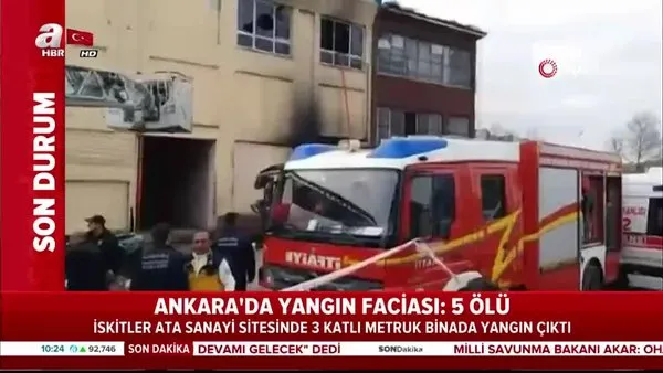 Ankara'da 3 katlı metruk binada yangın: 6 ölü!