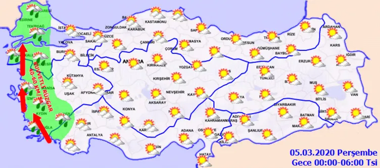 Meteoroloji son dakika hava durumu tahminleri! Marmara’nın batısına kuvvetli rüzgar uyarısı geldi! 4 Mart Bugün hava nasıl olacak?