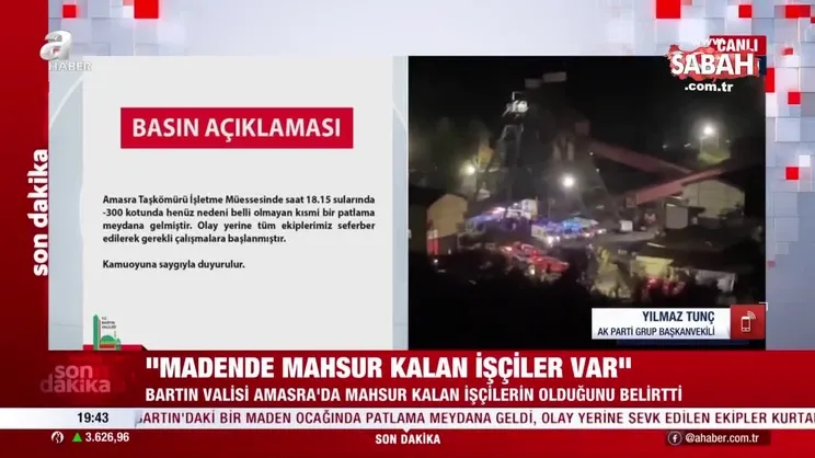 Son dakika: Bartın Amasra'da maden ocağında patlama! Yer altında mahsur kalan işçiler var | Video
