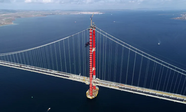Son dakika | Açılışına 10 gün kala Çanakkale Köprüsü'nde muhteşem detay! Denizin altında...