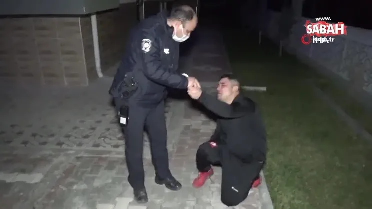 Son dakika: Polisin elini tuttu, ağlayarak yalvardı: Beni babamın mezarına götürün | Video
