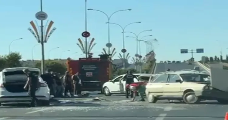 4 Araçlı zincirleme kaza: 1 yaralı