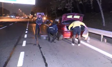 Otoyolda can pazarı: Onlarca aracın lastiği patladı #istanbul