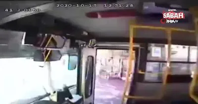 7 kişinin yaralandığı kazada otobüs içindekiler böyle savruldu | Video