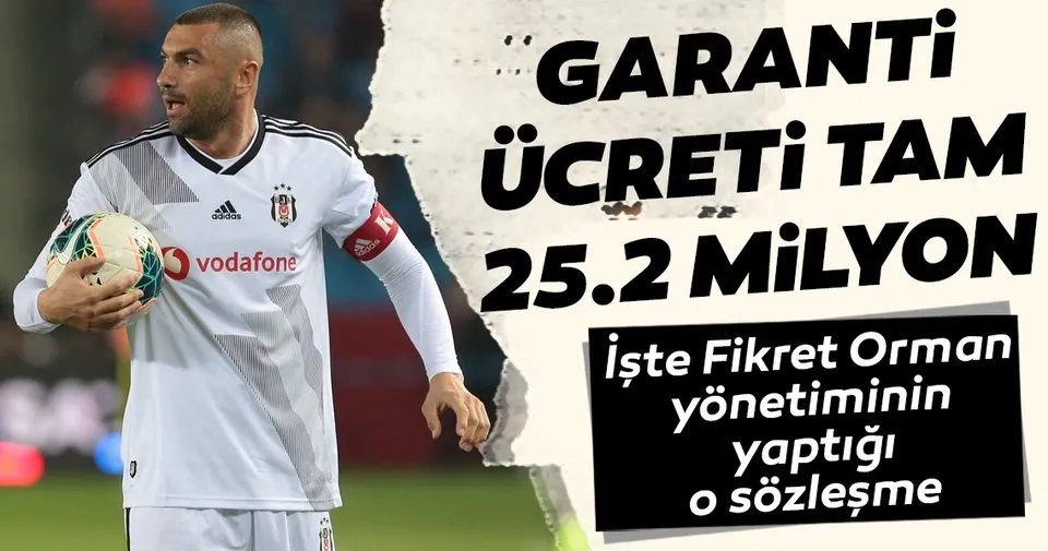 İşte Fikret Orman yönetiminin Burak Yılmaz'la yaptığı sözleşme