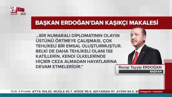 Başkan Erdoğan Washington Post'a yazdı
