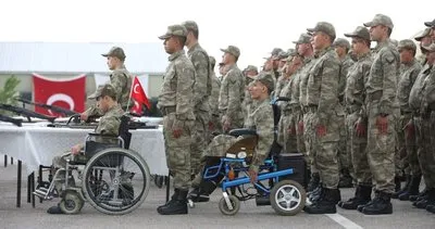 Engelliler askerlik ve ant içme heyecanı yaşadı... İşte o anlar!