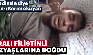 Yaralı Filistinli gözyaşlarına boğdu