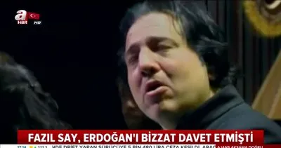 Cumhurbaşkanı Erdoğan Fazıl Say’ın konserine gidecek